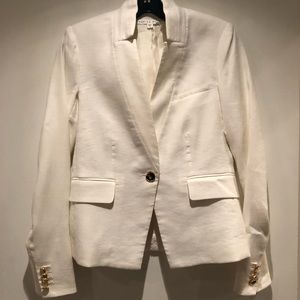 Veronica Beard cream linen/Cotten jacket